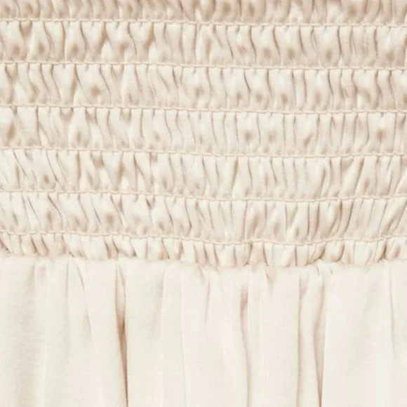 Dynamite Satin Babydoll Mini Dress | Cream / Champagne | Size XL NWT - Picture 5 of 6